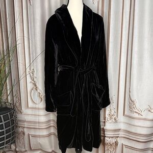 Derek Lam Black Velvet Women's duster